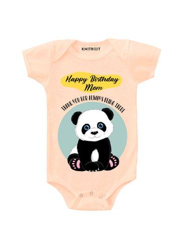 peach happy birthday mom thank you always being there print onesie