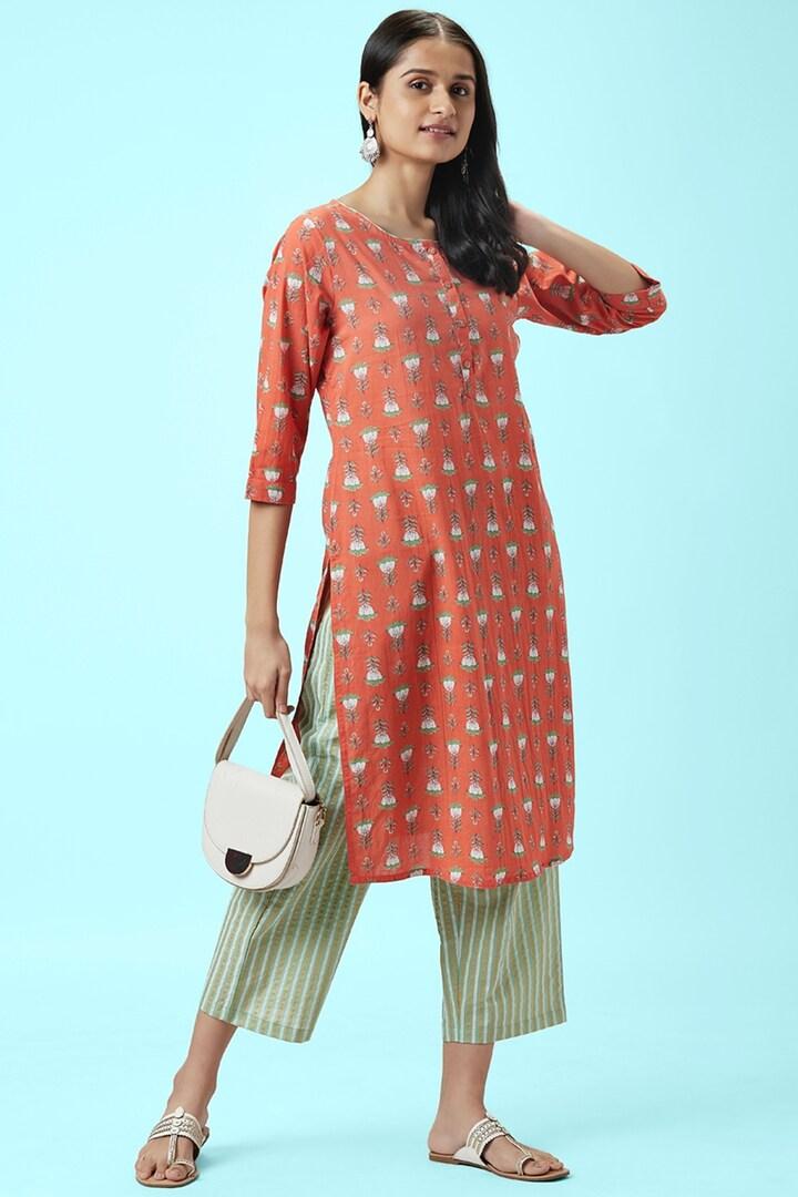 peach kurta & pants set