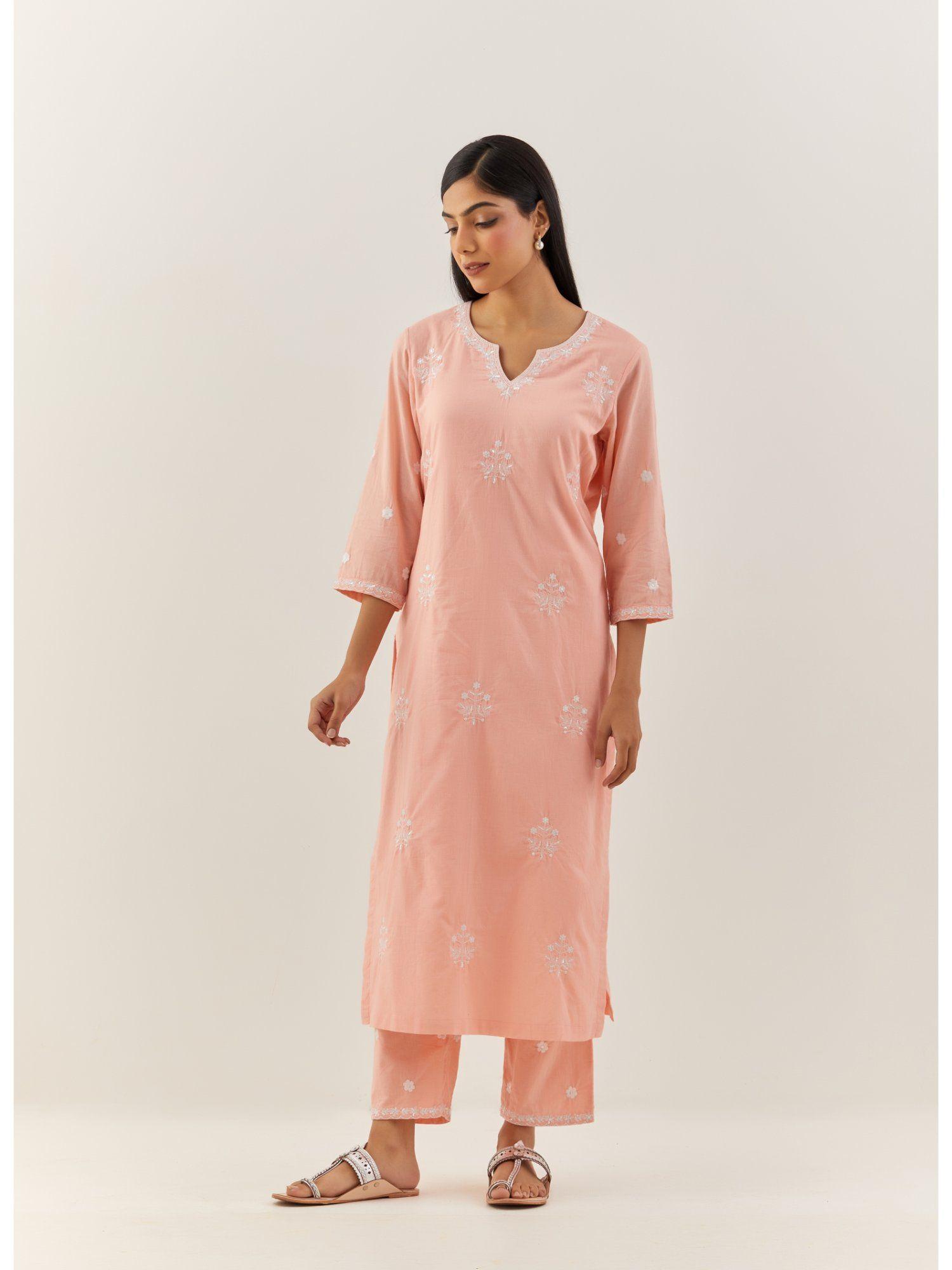 peach kurta