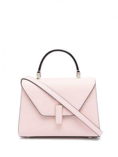 peach light pink iside micro leather handbag