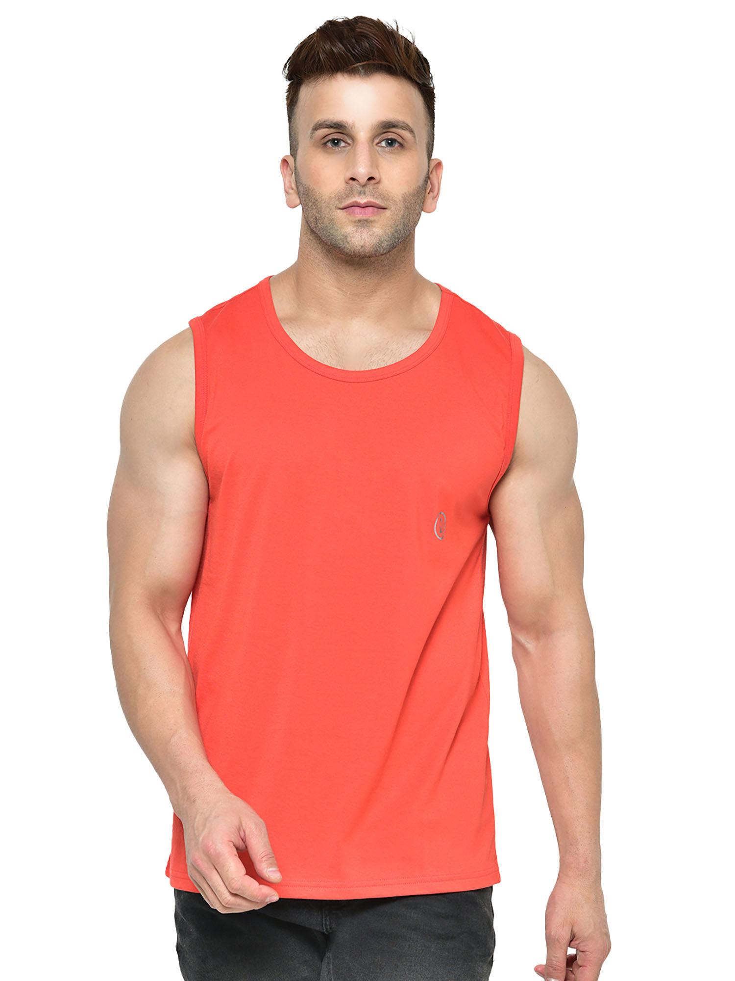 peach men gym tank tops peach