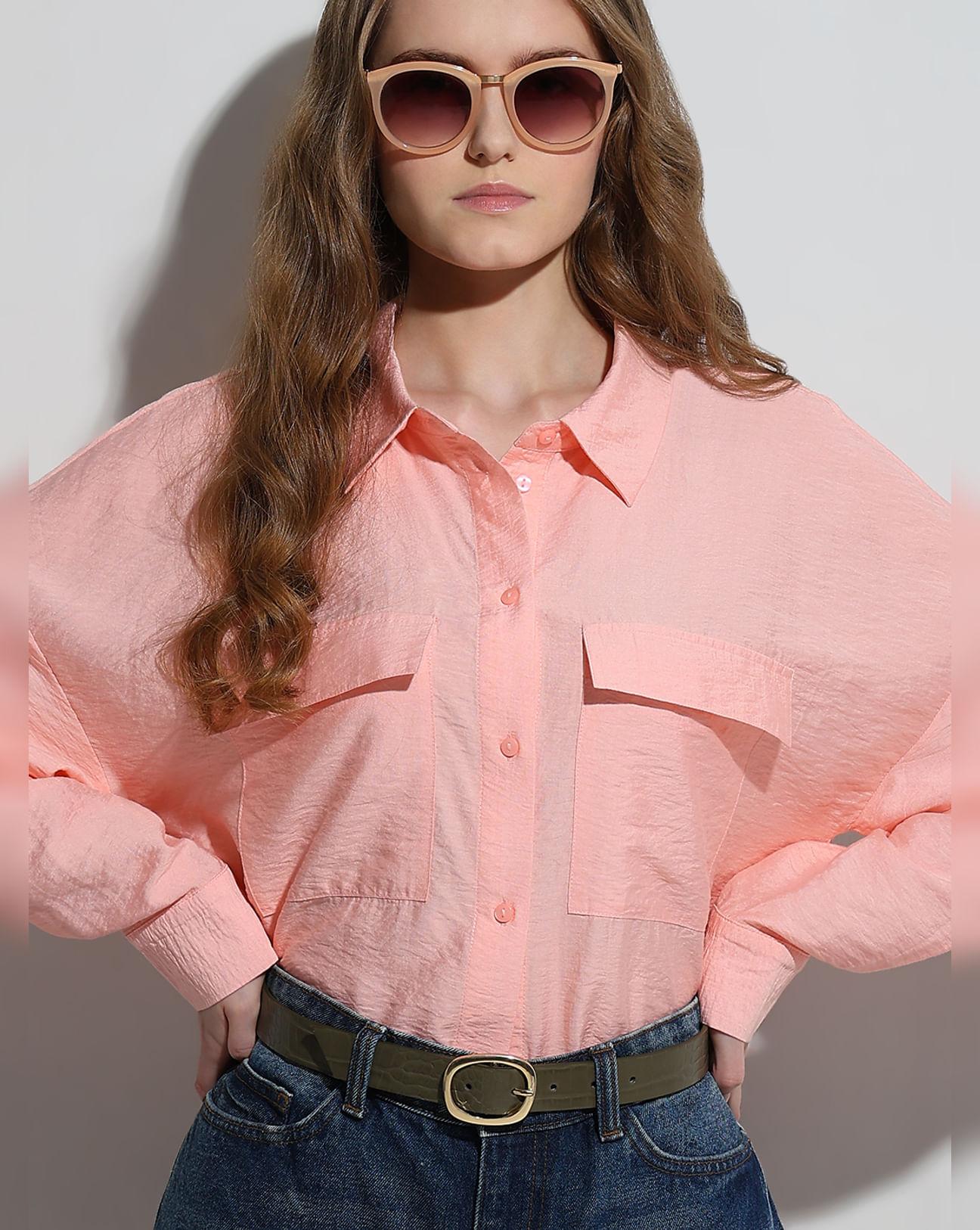 peach oversized shirt