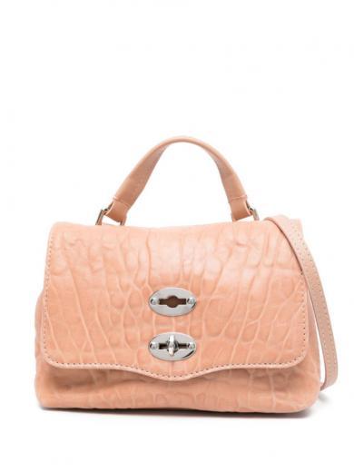 peach peach postina satchel handbag