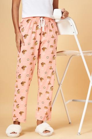 peach print full length  sleepwear women comfort fit  pyjamas