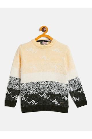 peach print sweater