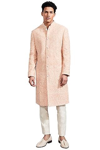 peach suiting sherwani