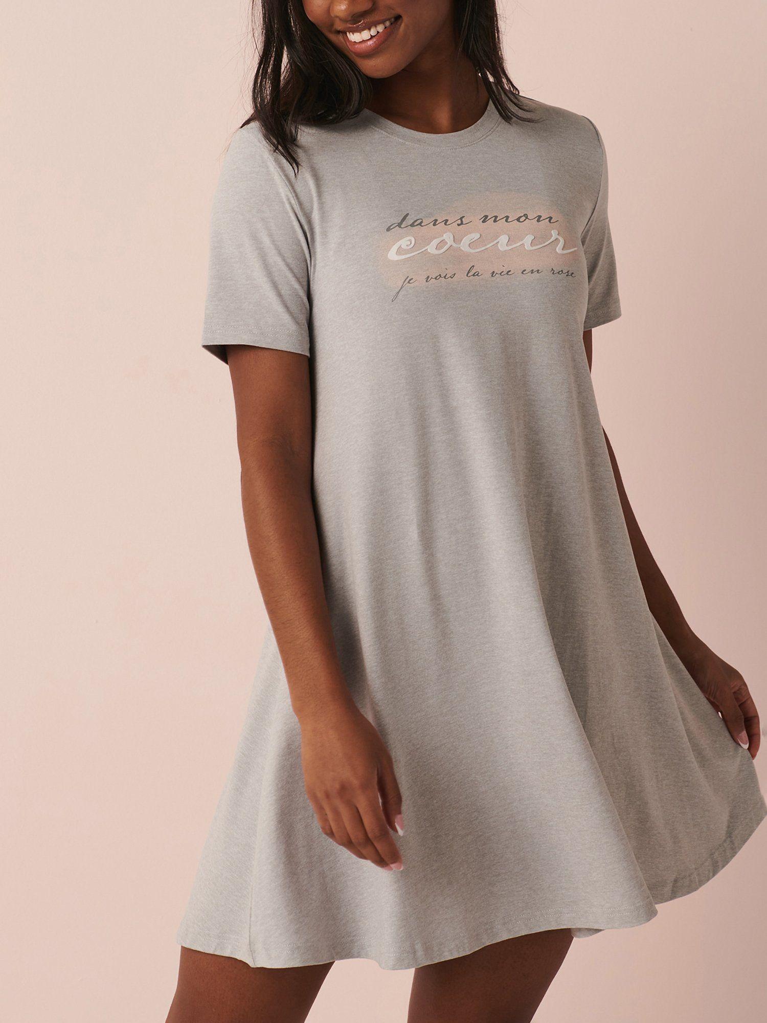 peachy dream sleepshirt - grey