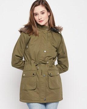 peacoat with detachable hood