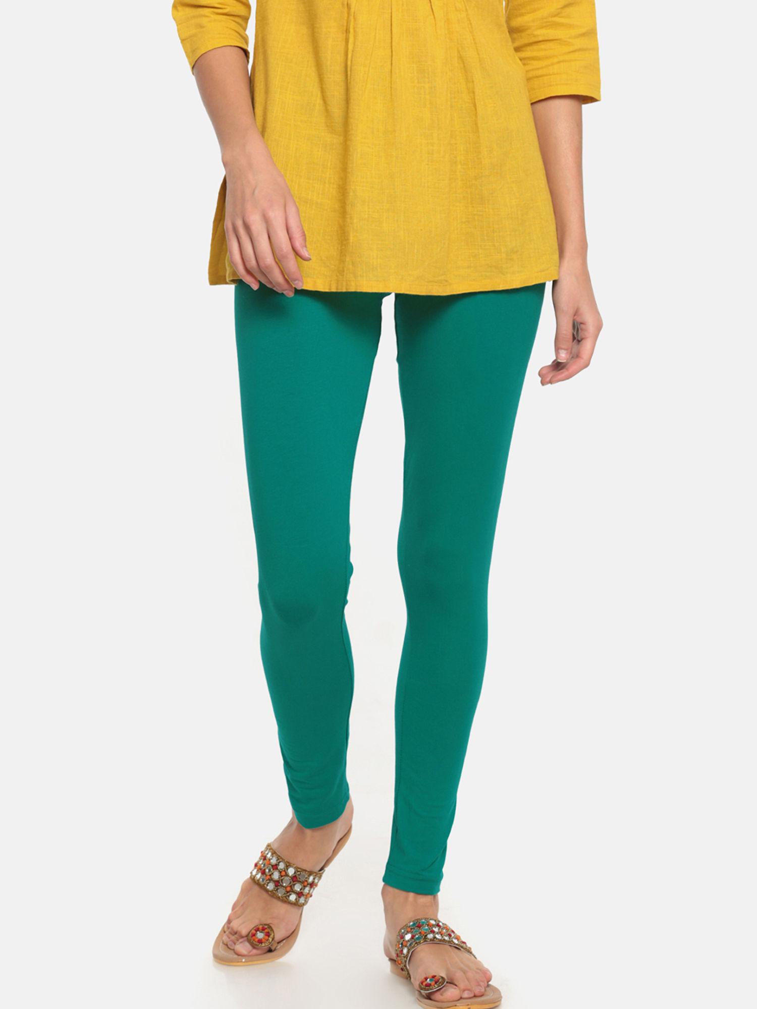 peacock green leggings