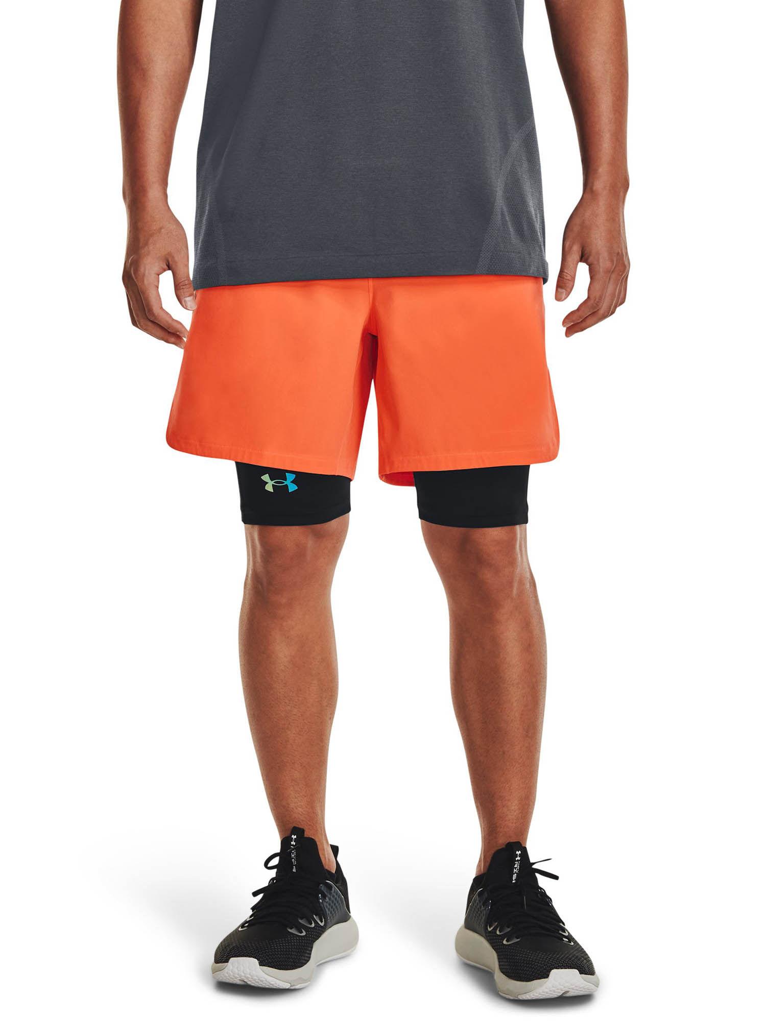 peak woven shorts-orange