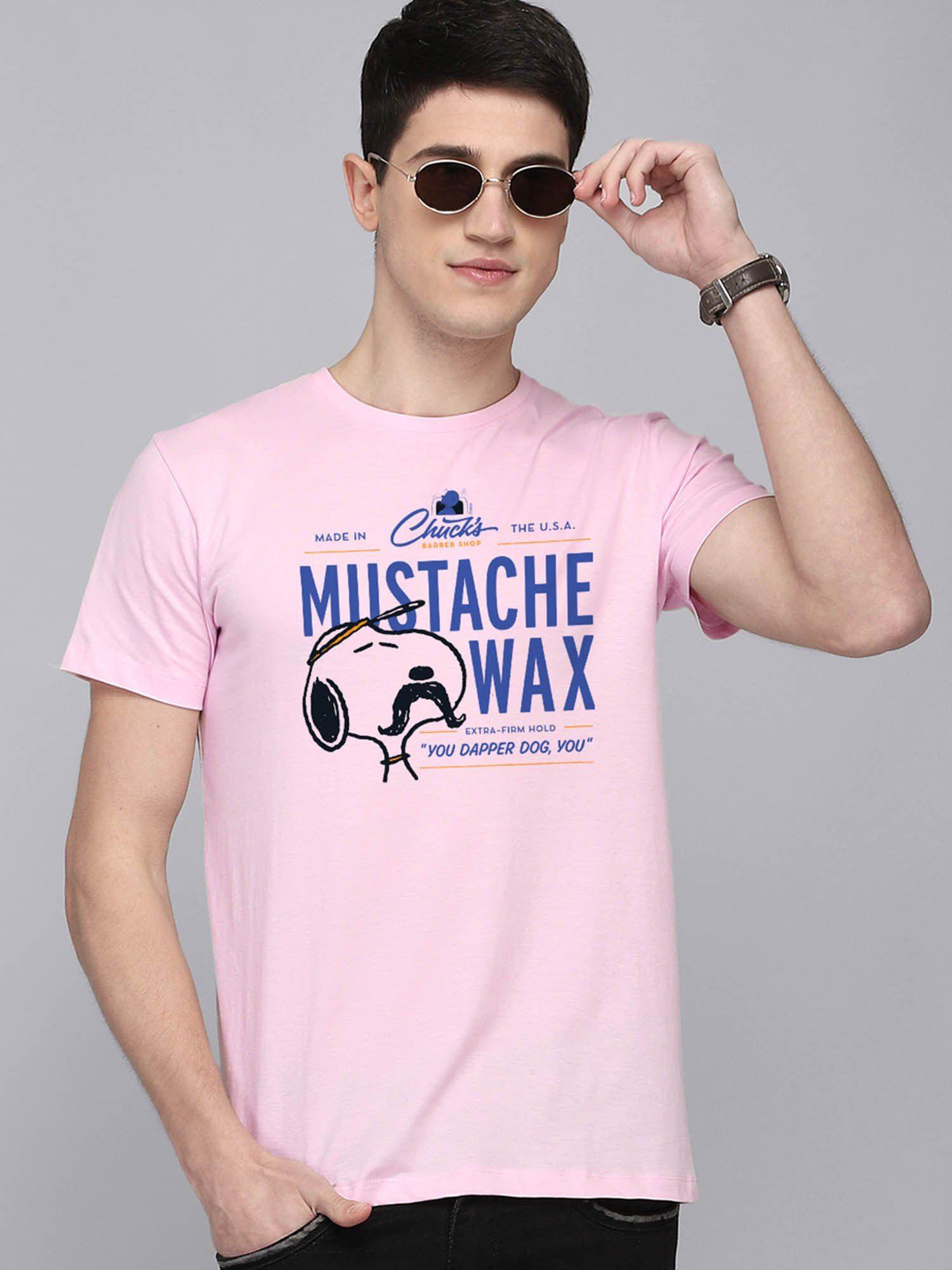 peanuts round neck pale lilac t-shirt for men