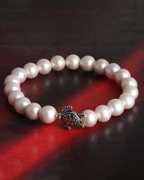 pearl beaded stretch bracelets