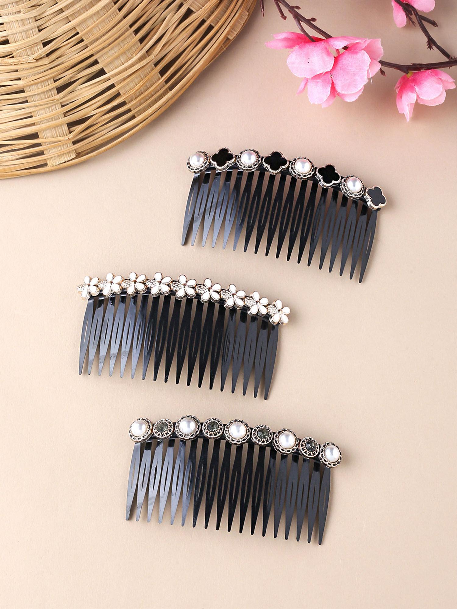 pearl hair clip side comb pin