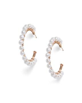 pearl hoop earrings