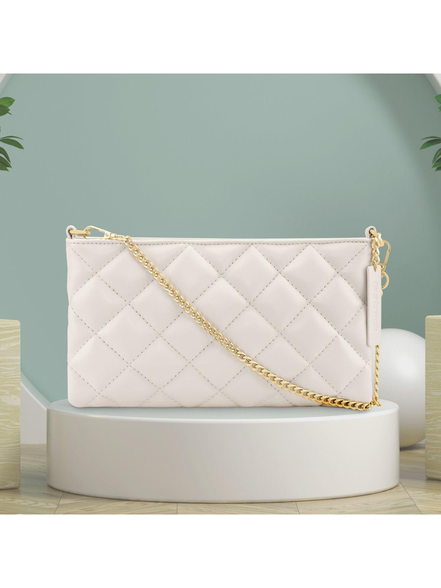 pearl white multi-carry party sling bag for women