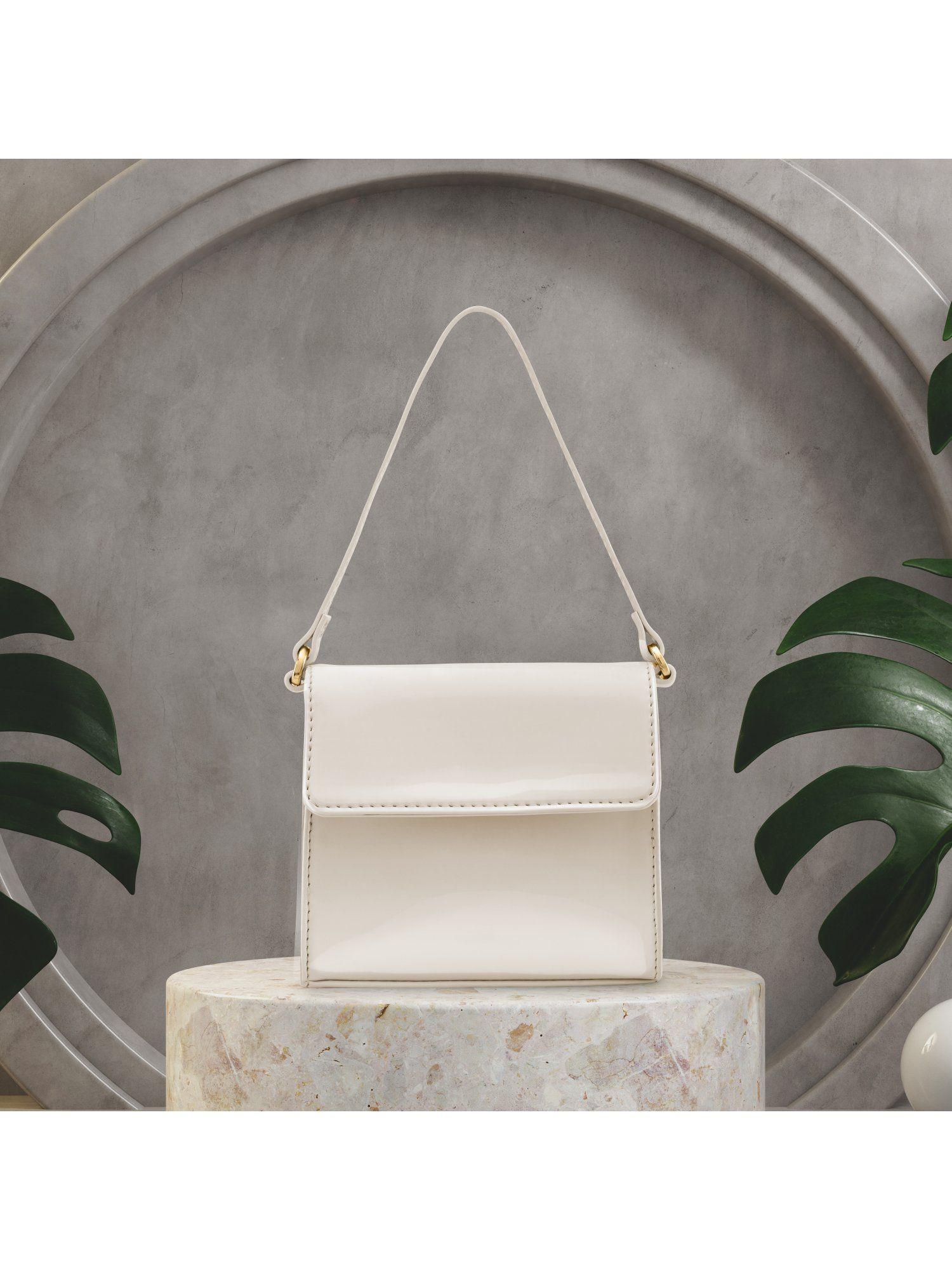 pearl white party handheld bag for women