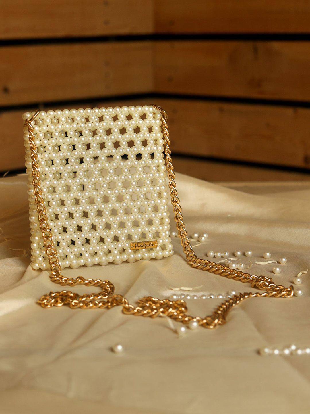 pearlfiesta embellished pearl beaded sling bag