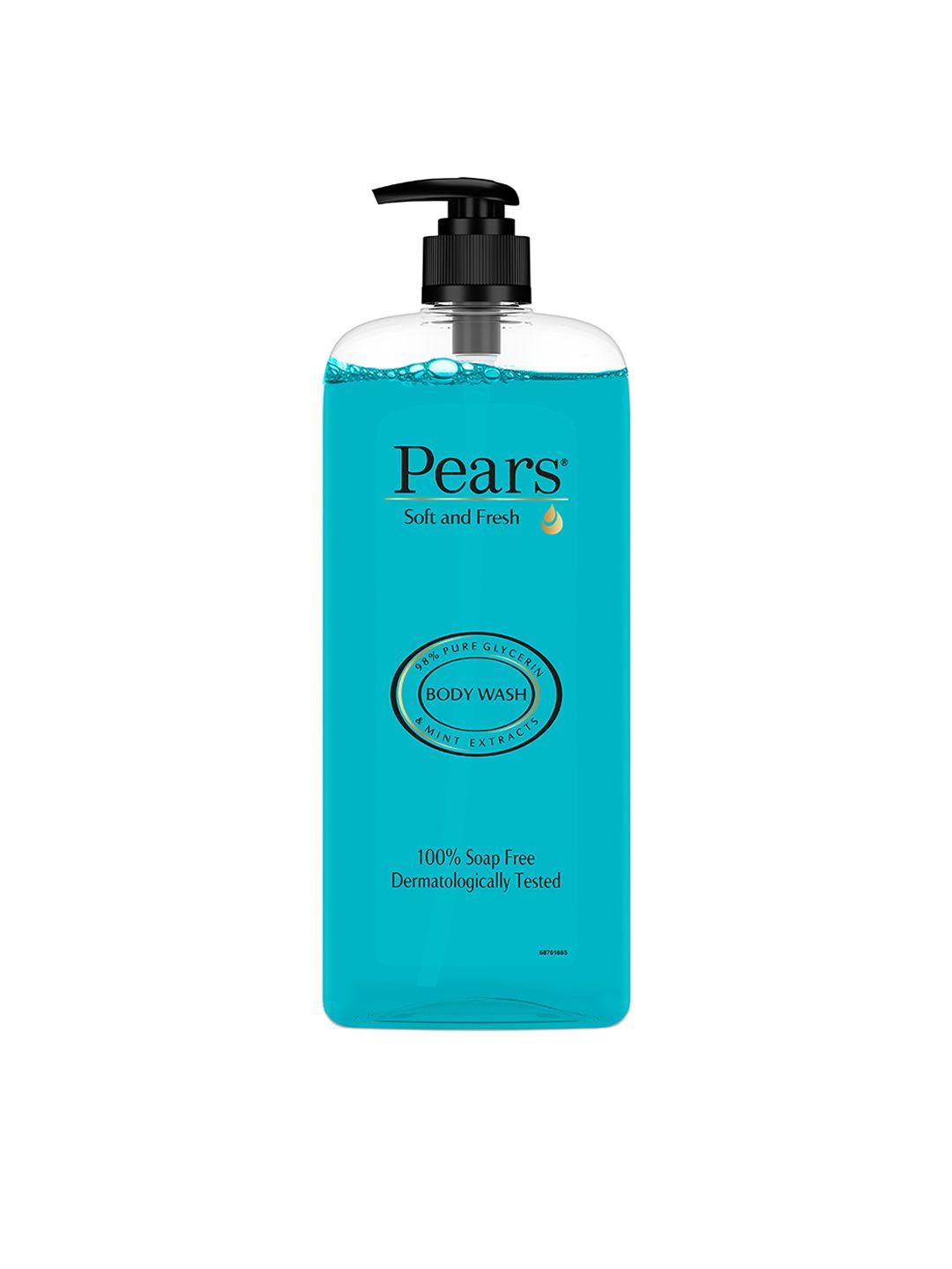 pears soft & fresh body wash with pure glycerin & mint extract - 750 ml