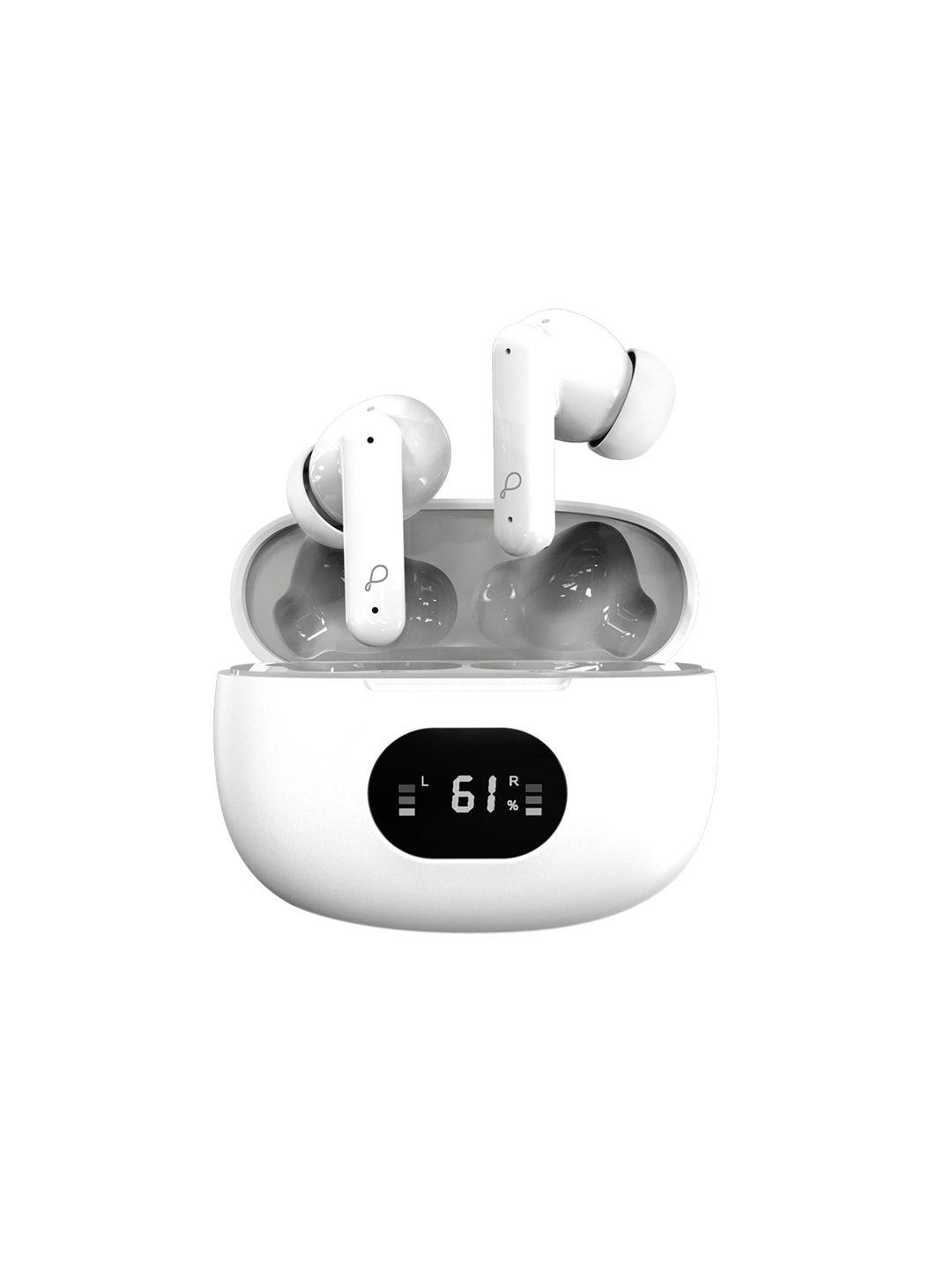 pebble buds pro true wireless earpods with enc & ultra low latency - white