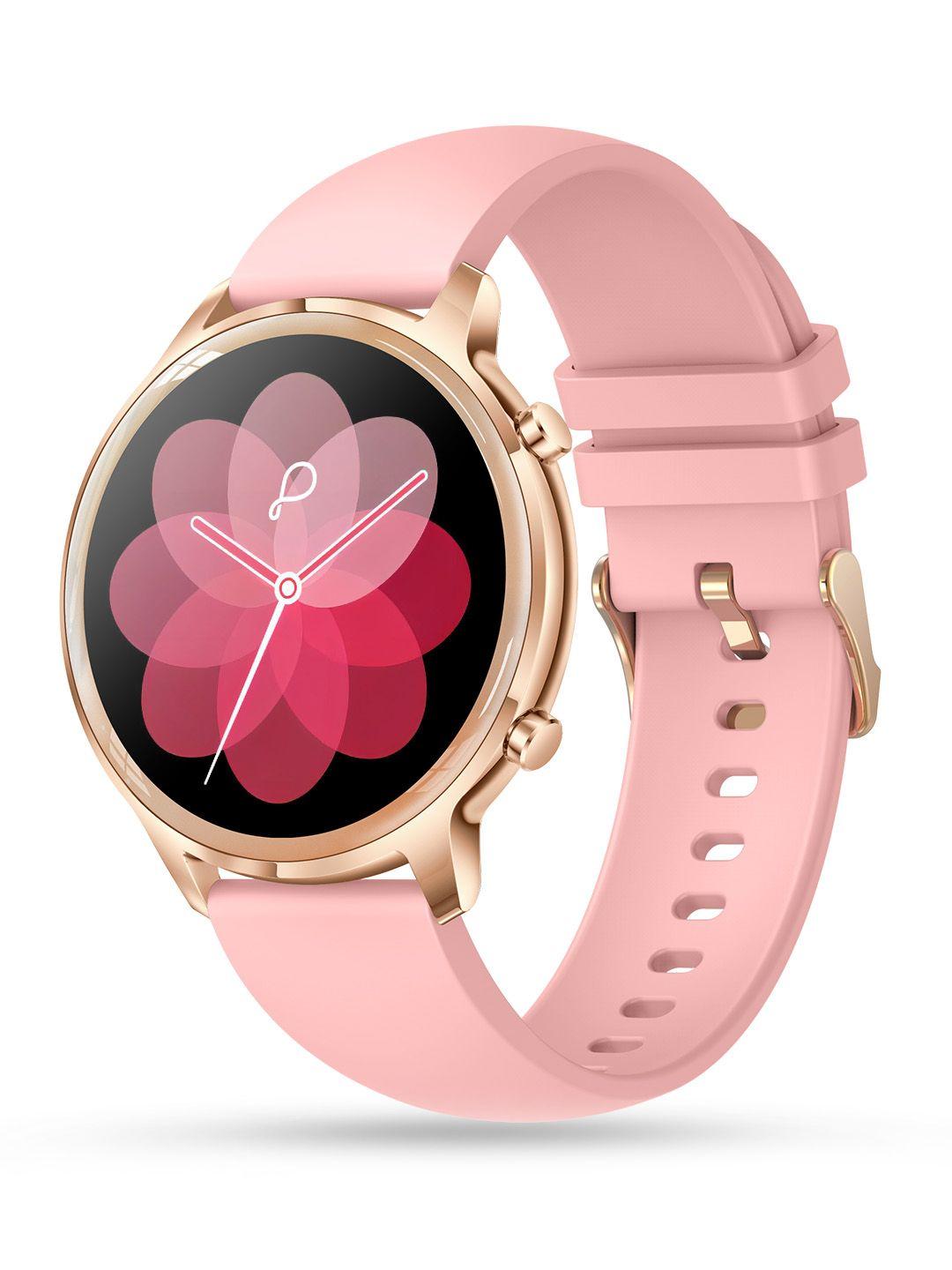 pebble celia 1.32" ips display smart watch with bt calling & female health monitor