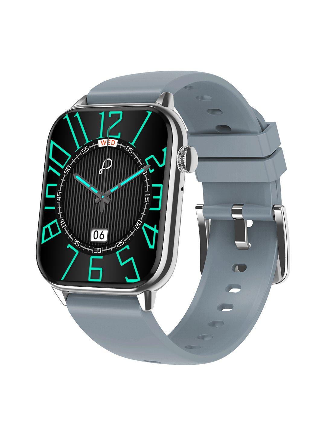 pebble cosmos ultra 1.91" bt calling ultra-thin dial smartwatch - evening grey