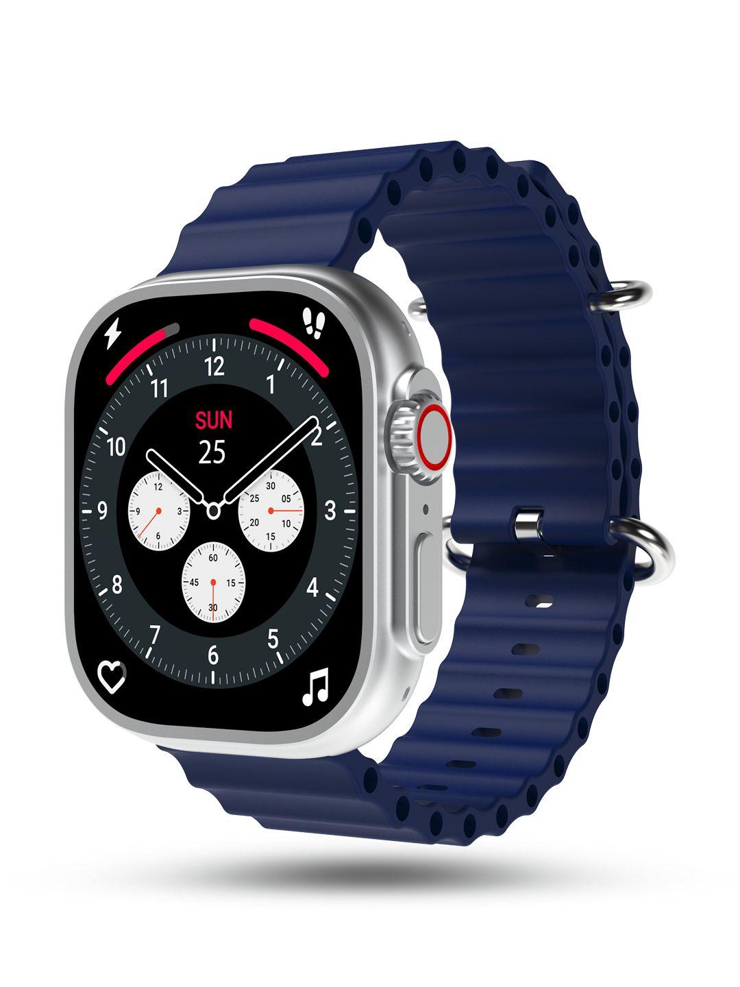pebble crest 2.02" infinite display bt calling smartwatch