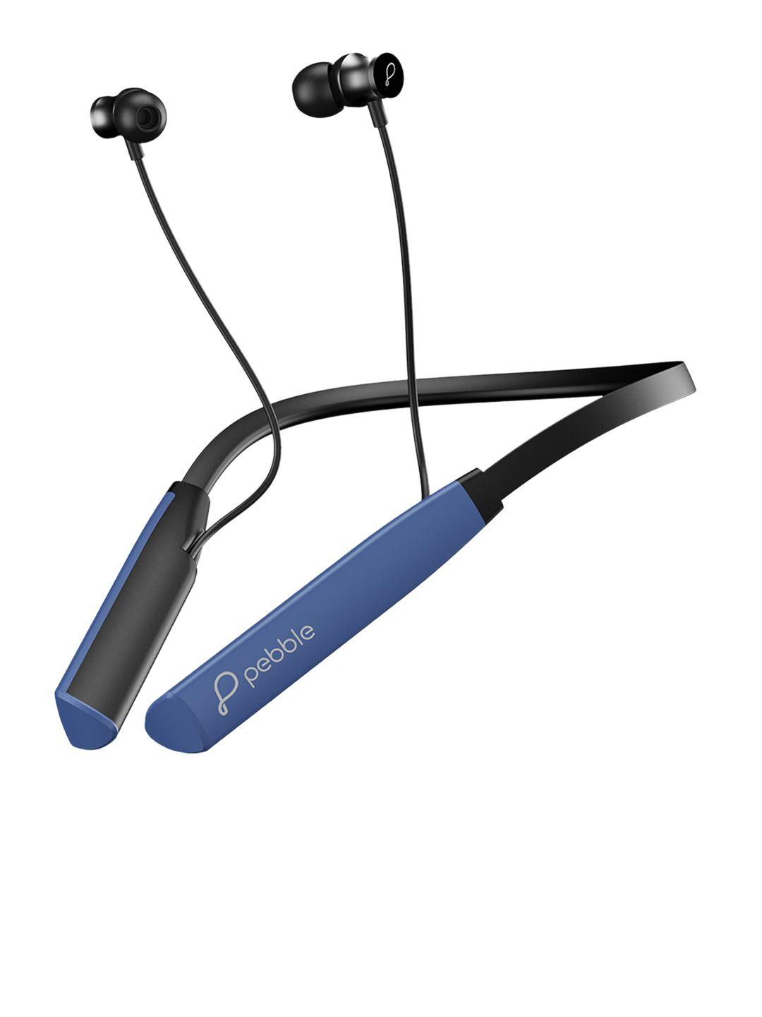 pebble flex active bluetooth neckband with upto 60hr playtime - blue