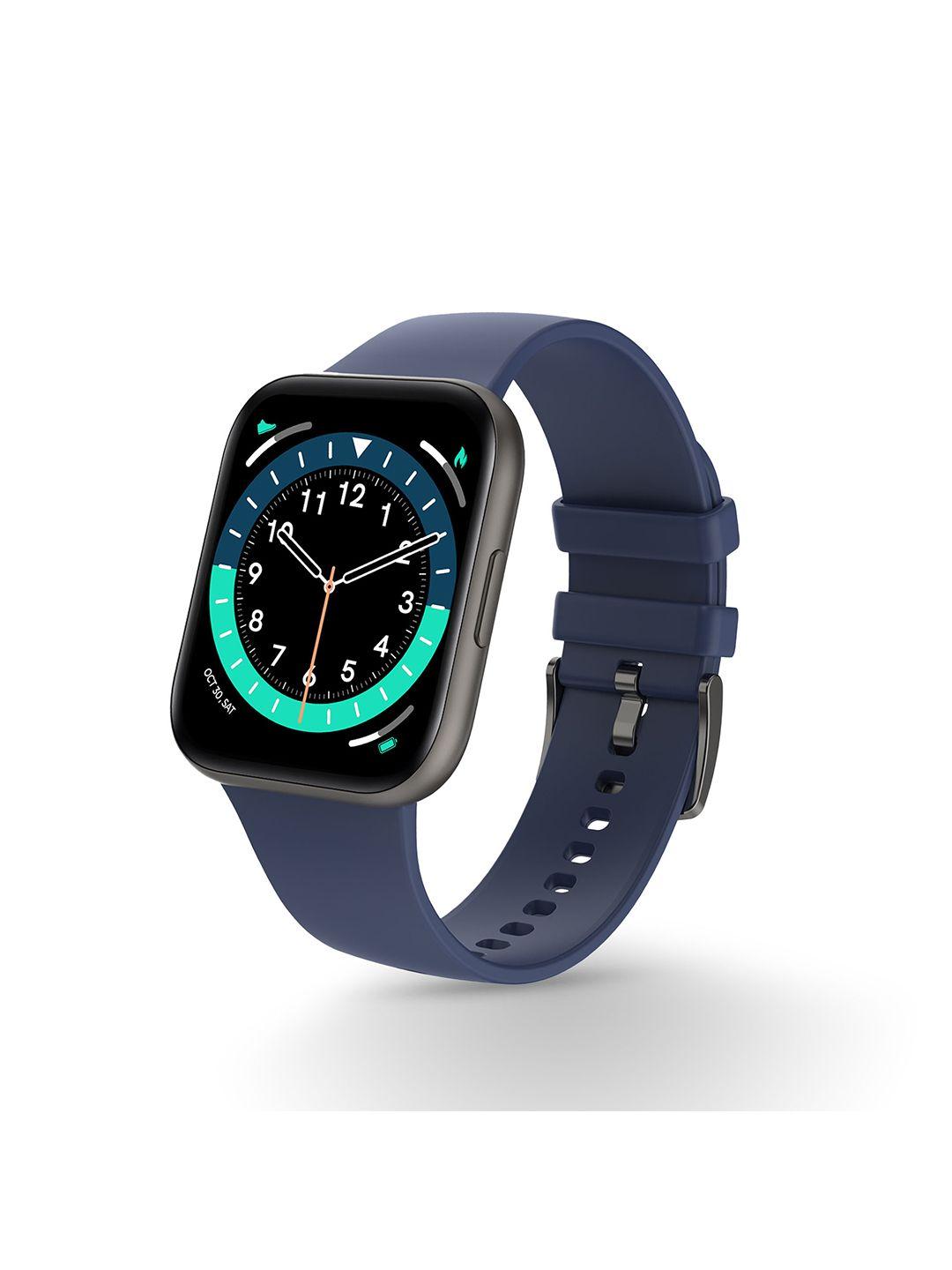 pebble pace pro smartwatch with dedicated spo2 sensor 1.7 hd curved display metallic blue