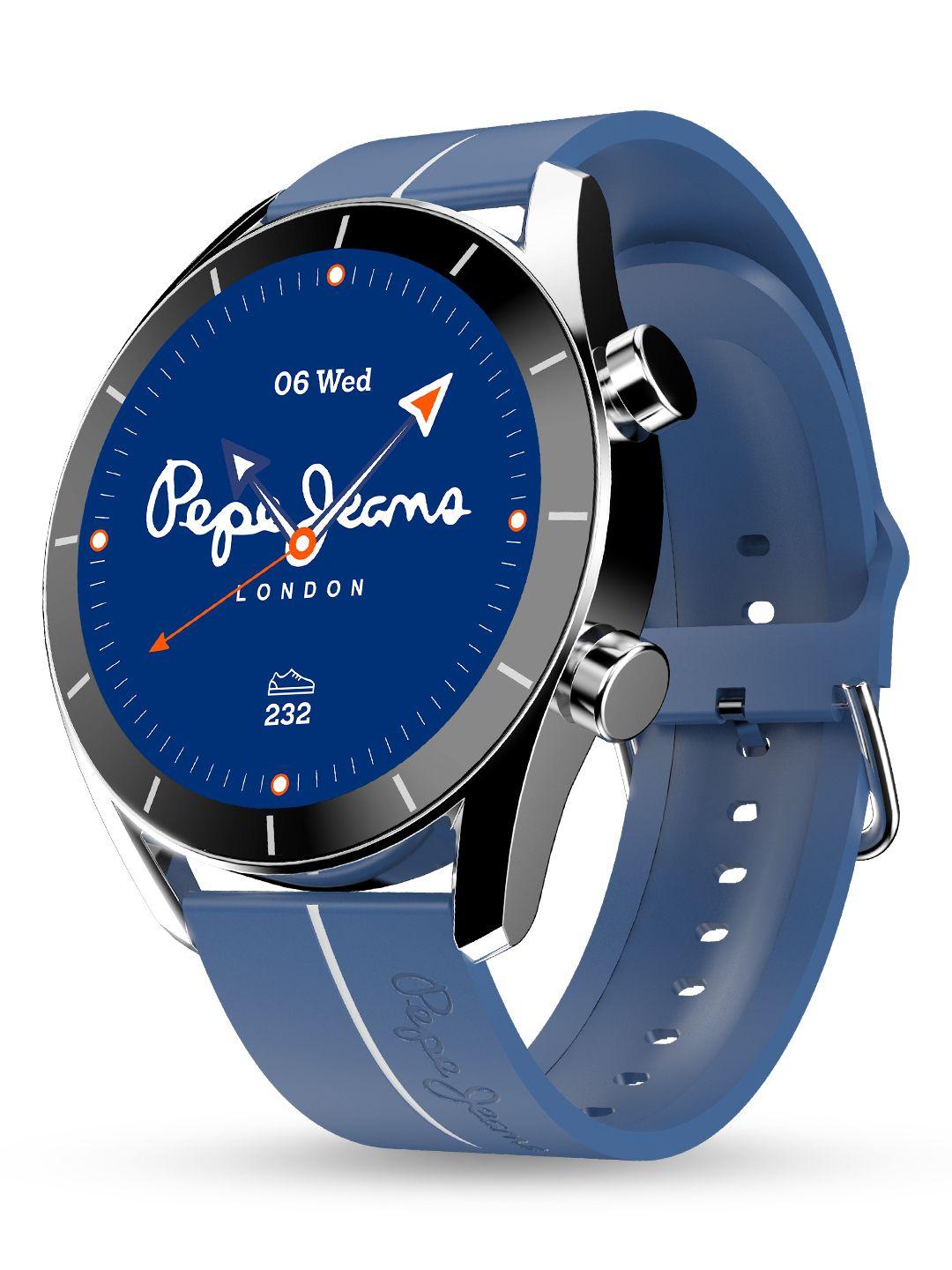 pebble x pepe jeans designer edition 1.39" hd display with bt calling smartwatch
