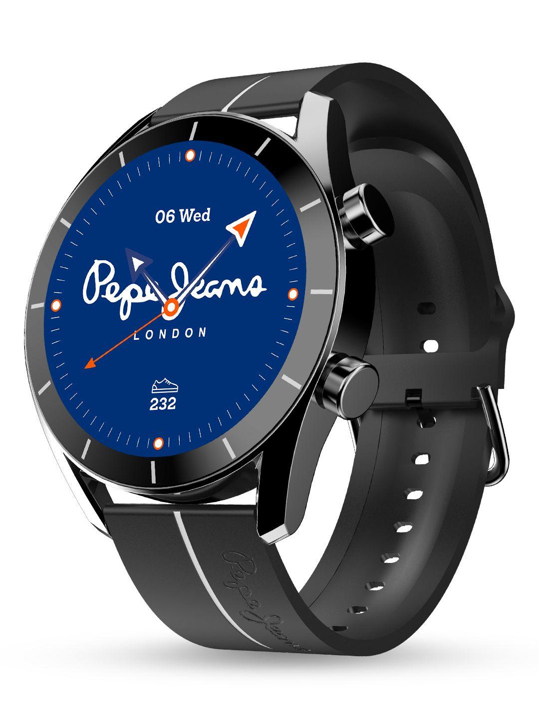 pebble x pepe jeans designer edition 1.39" hd display with bt calling smartwatch