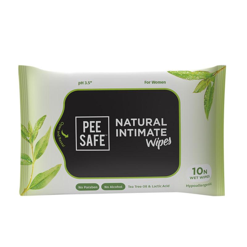 pee safe natural intimate wipes - pack of 10