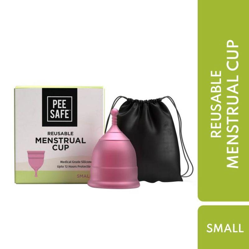 pee safe us fda approved reusable menstrual cup with medical grade silicone for women - small (1n)
