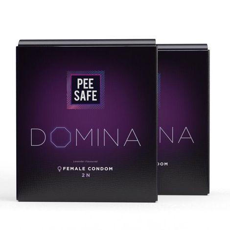 pee safe domina female condom - count 4 | with 4 disposable bags