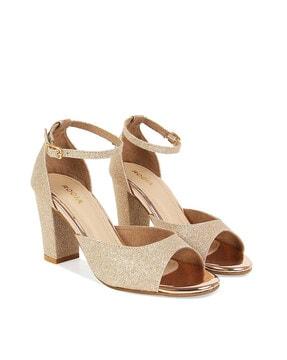 peep-toe chunky heeled sandals