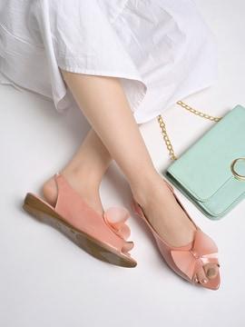 peep-toe slingback flat sandals