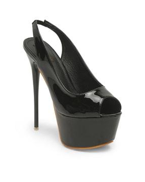 peep-toe stilettoes with slingback