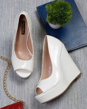 peep-toe wedges heeled sandals