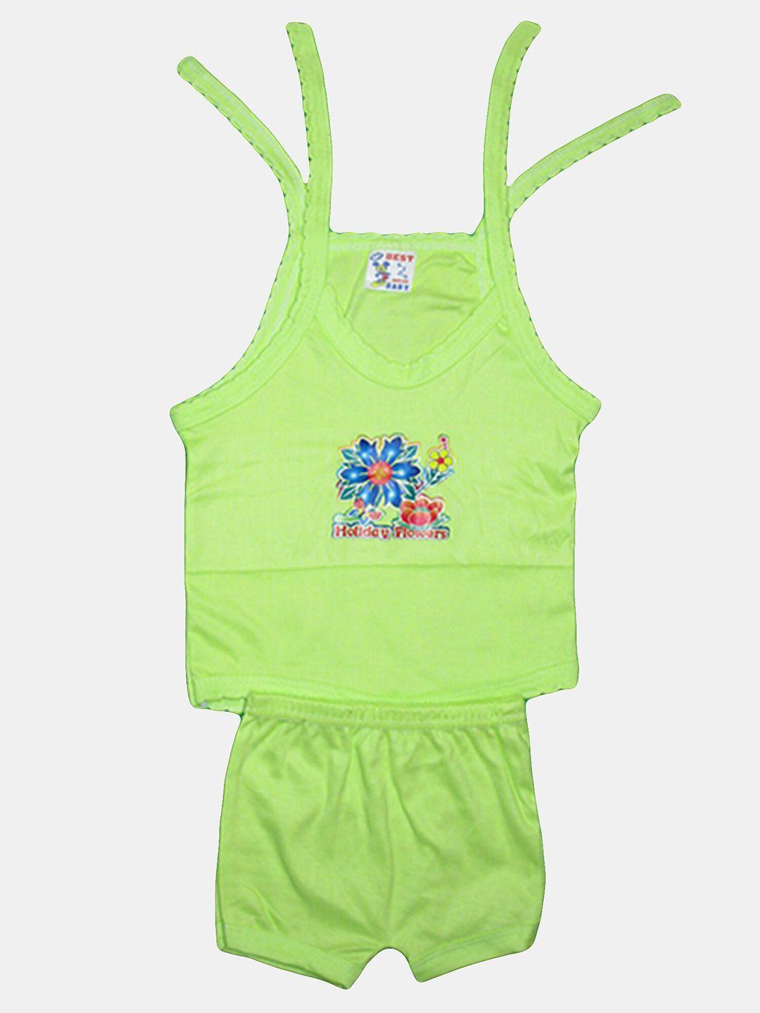 peerless wear infants printed pure cotton top with shorts