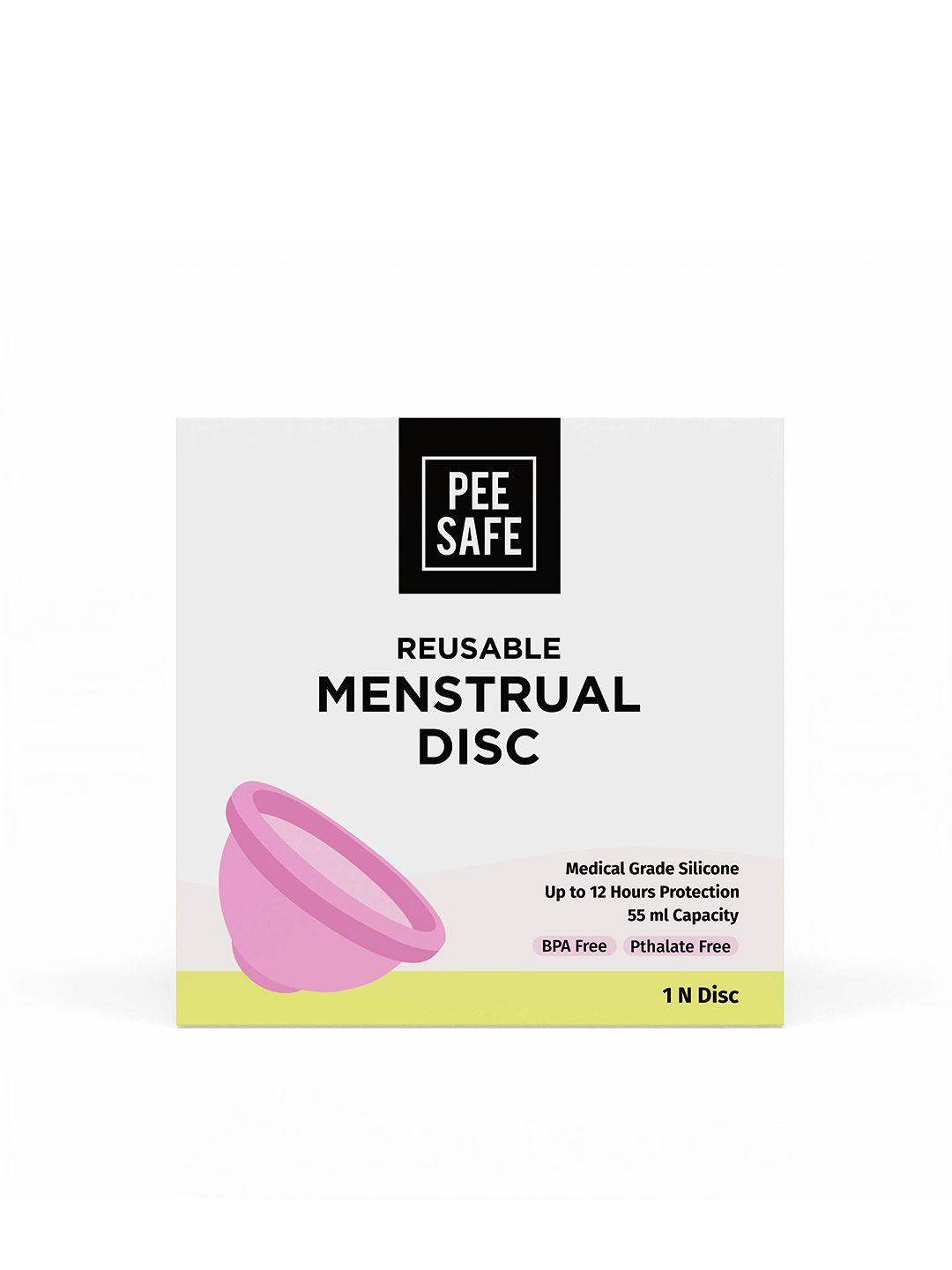 peesafe reusable menstrual disc with spandex storage pouch - 55 ml