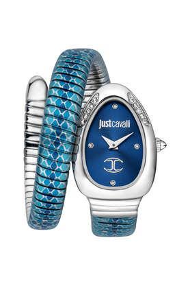 pelle solo dark blue dial stainless steel analog watch for women - jc1l251m0015