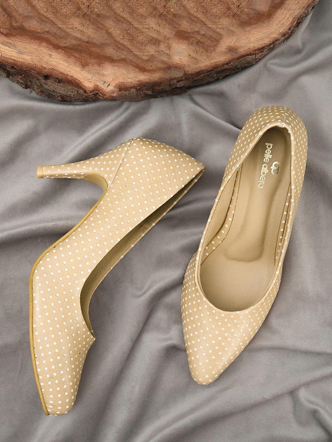 pelle albero beige block pumps