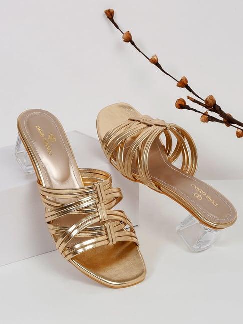 pelle albero women's gold casual sandals