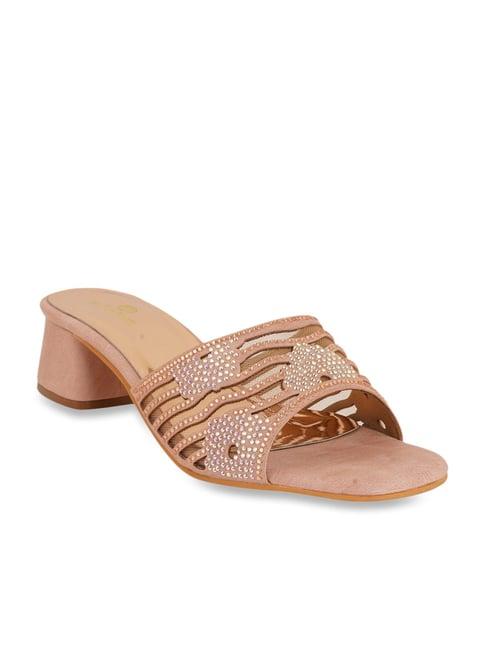 pelle albero women's peach casual sandals