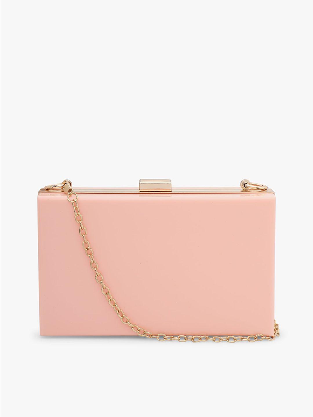 pelle luxur box clutch with sling strap