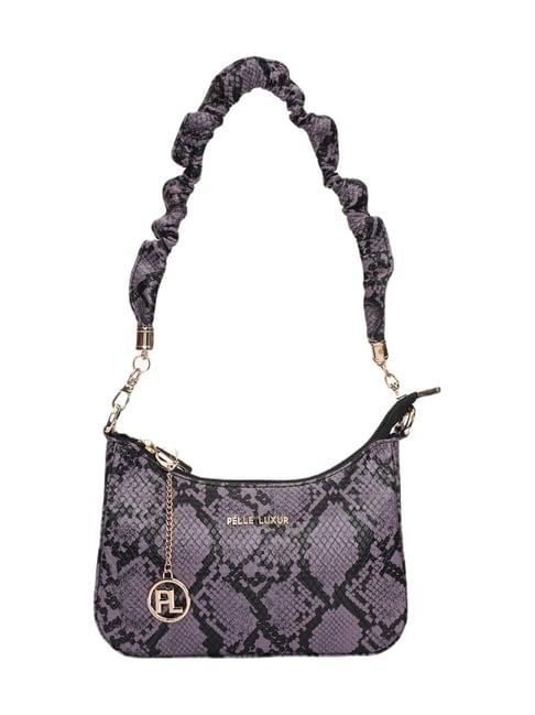 pelle luxur purple textured small giana hobo shoulder bag