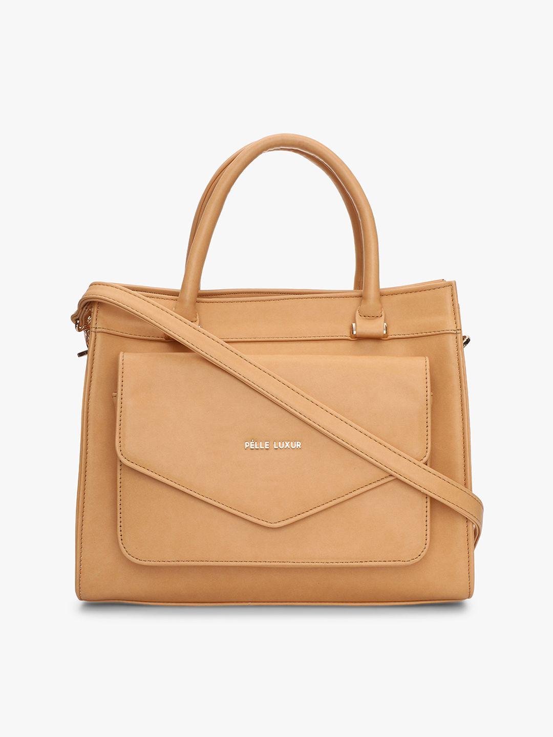 pelle luxur structured handheld bag