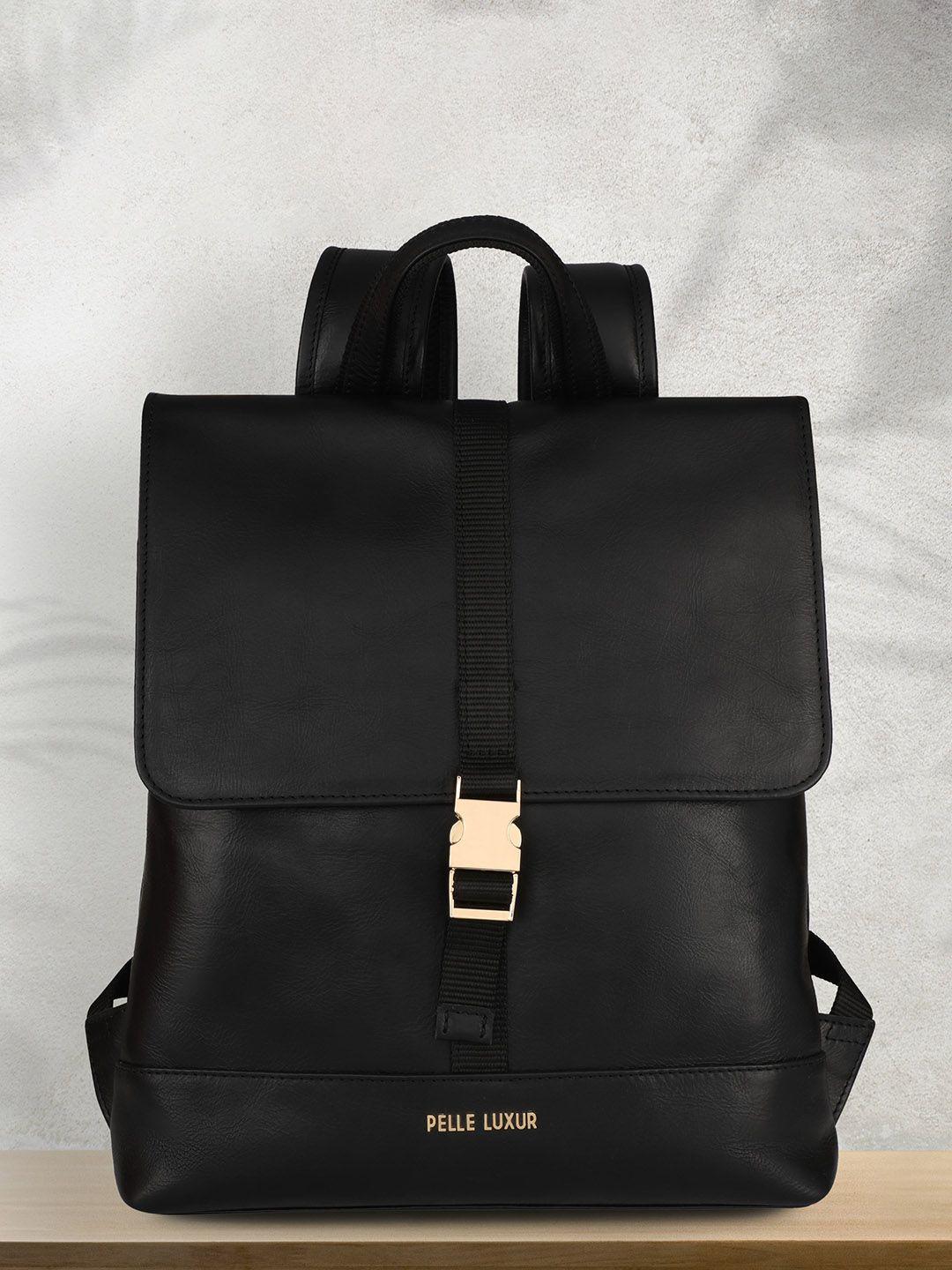 pelle luxur women black backpacks