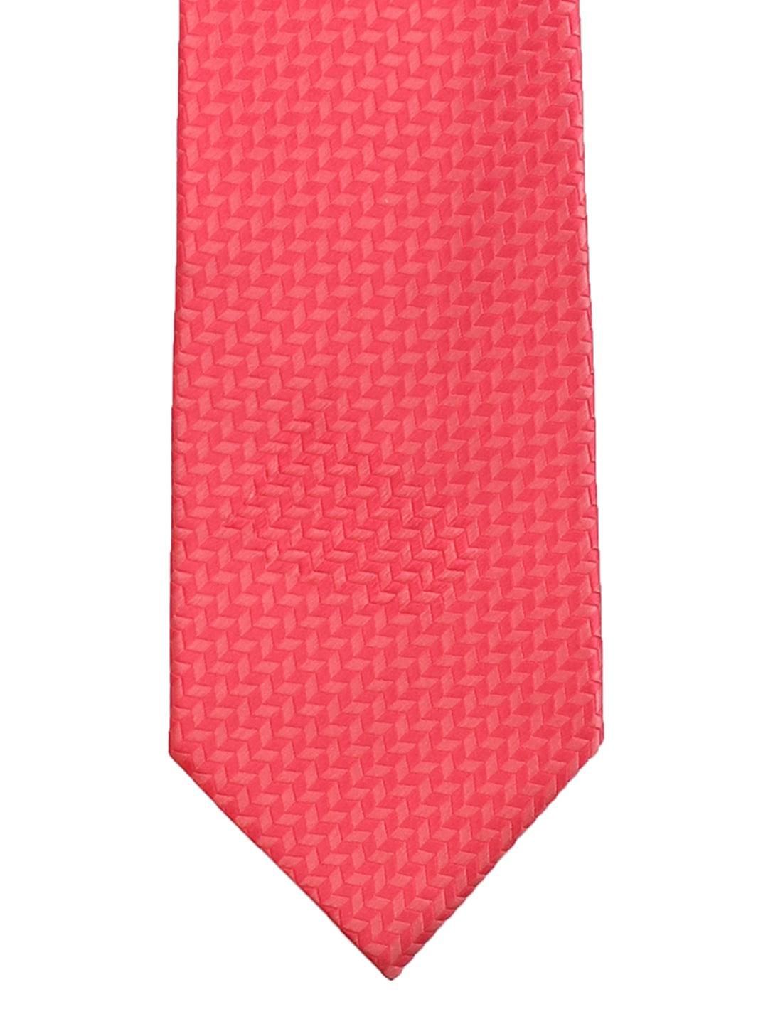 peluche pink solid broad tie