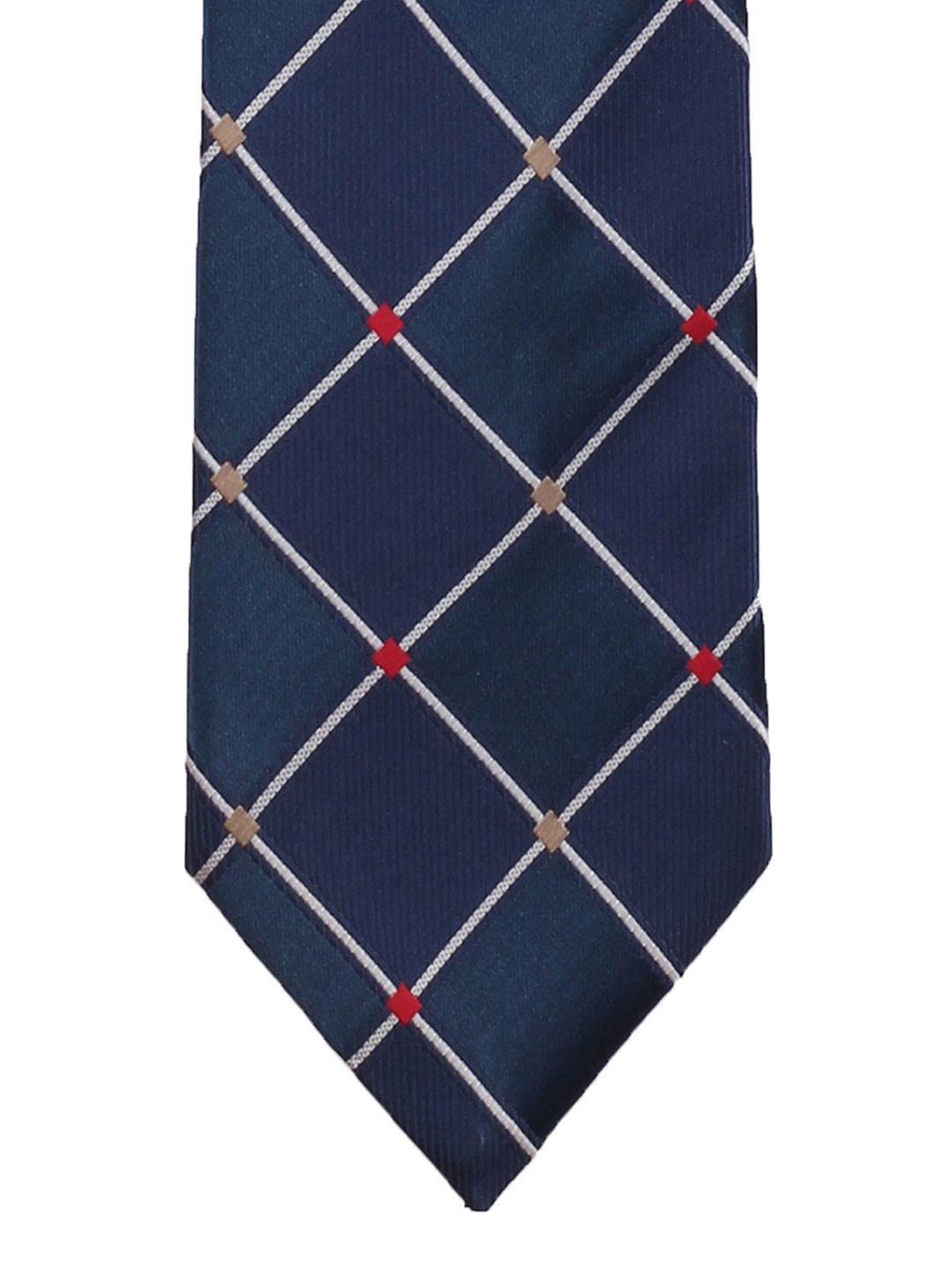 peluche blue checked broad tie