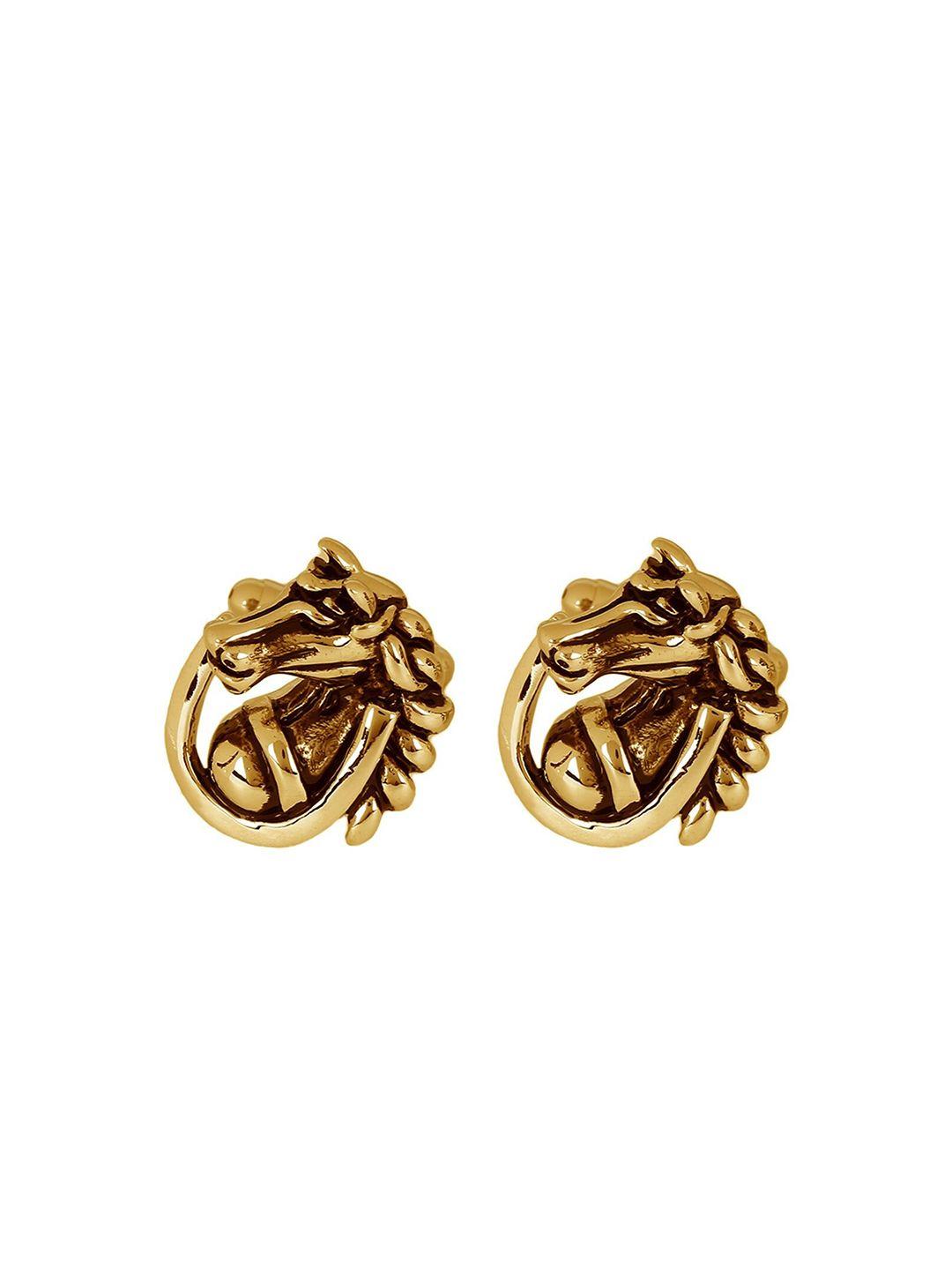 peluche gold-toned the knight move quirky cufflink